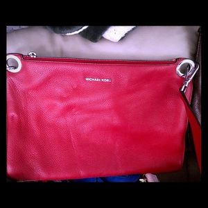 Red, Michael Kors purse..gently worn.